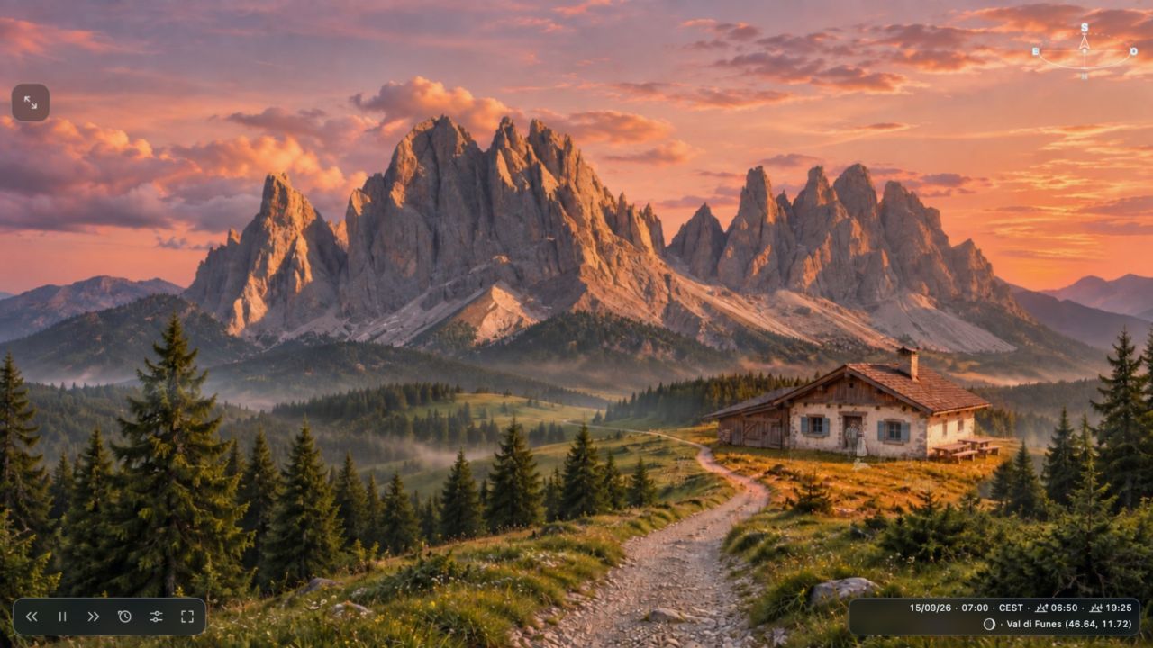 Il paesaggio montano all’alba